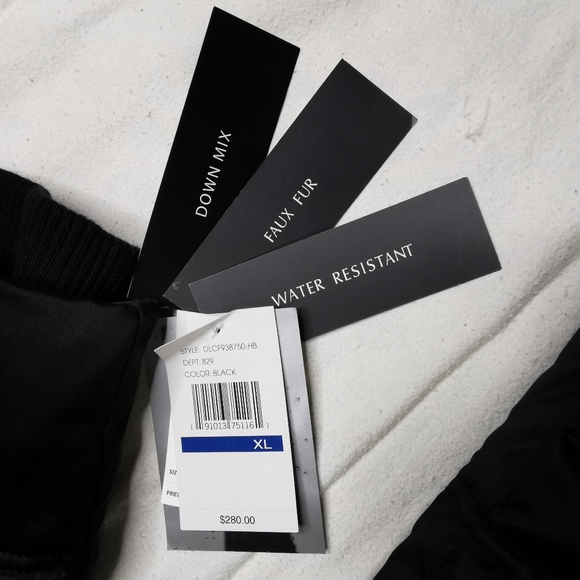 SOLD - NWT London Fog Long Down Jacket Coat XL With Hood - Picture 7 of 8